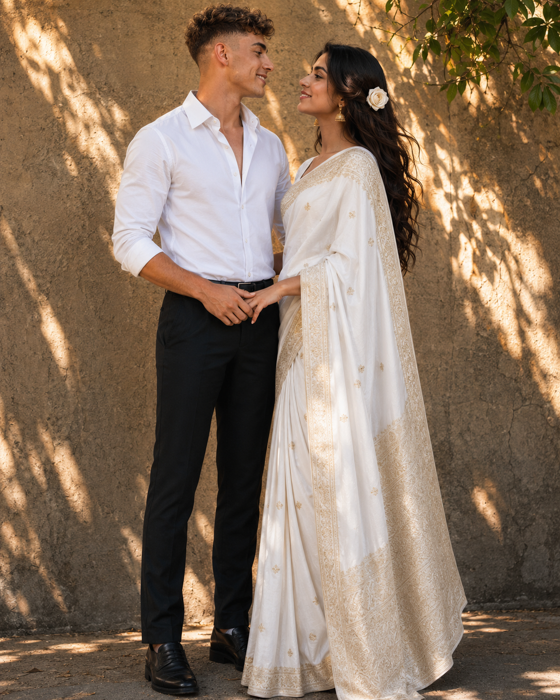Romantic Golden Hour Moment Together White Colour Prompt